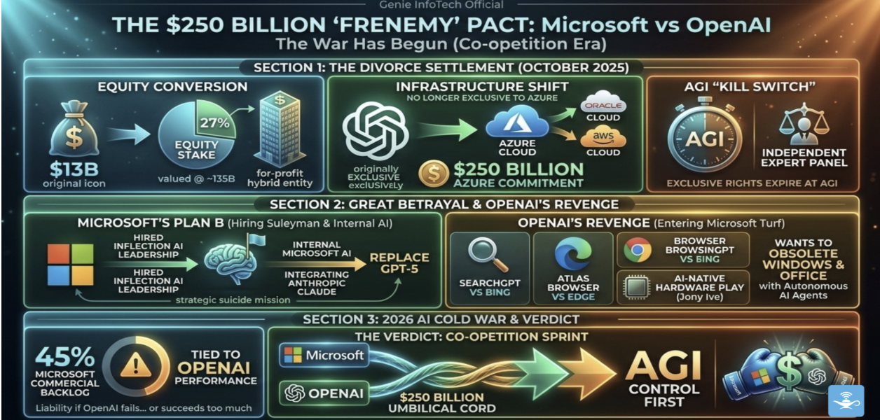 The $250 Billion “Frenemy” Pact: Why the Microsoft-OpenAI Marriage Is Over (And the War Has Begun)